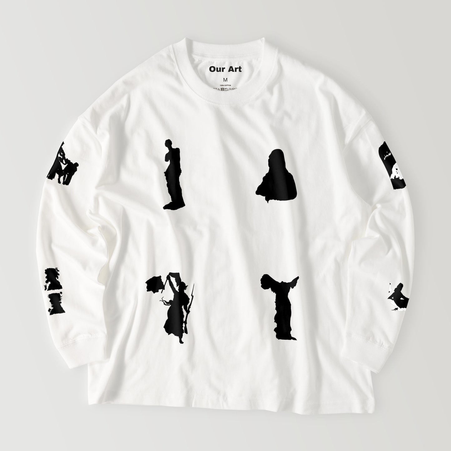 louvre (White long sleeve t-shirt)