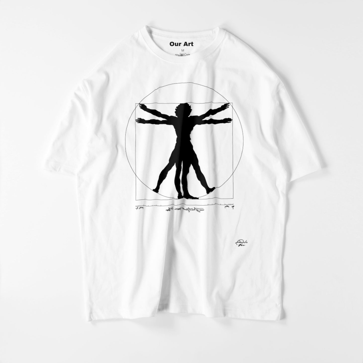 Vitruvian Man (White t-shirt)