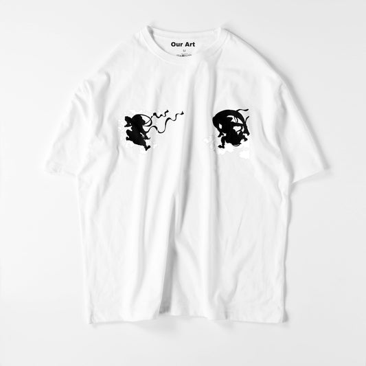 Wind God and Thunder God Screens (White t-shirt)