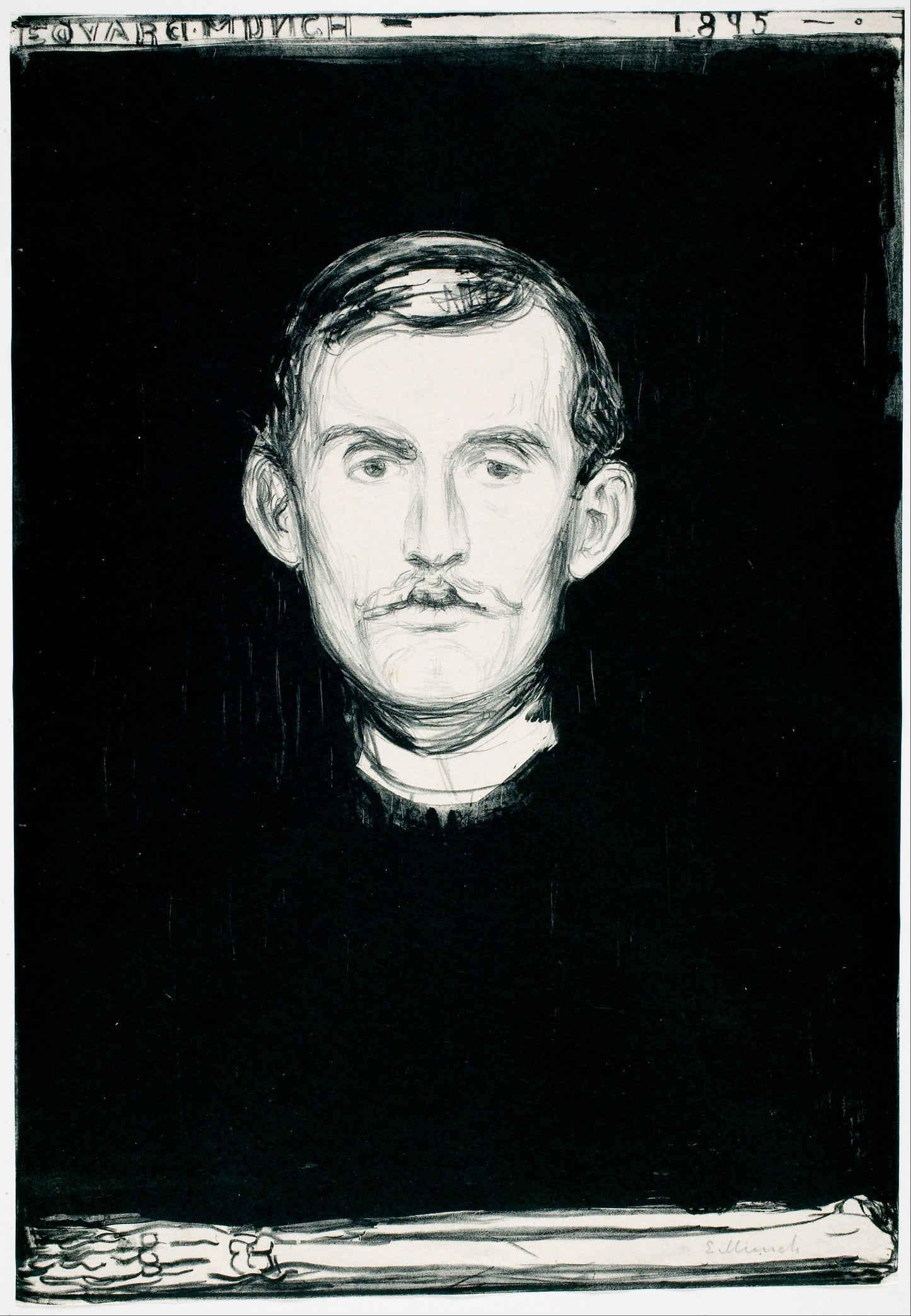 Self-Portrait with Skeleton Arm (Black t-shirt)